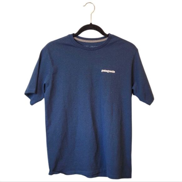 Patagonia Men's Navy Blue Classic Logo T-Shirt Size S - Picture 1 of 5